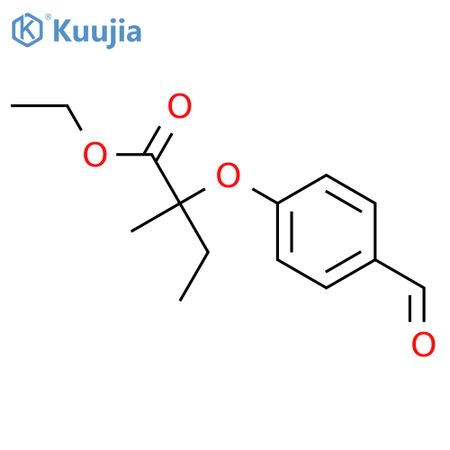 Butanoic acid, 2-(4-formylphenoxy)-2-methyl-, ethyl ester structure