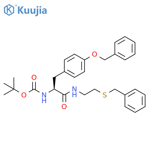Carbamic acid, [2-oxo-1-[[4-(phenylmethoxy)phenyl]methyl]-2-[[2-[(phenylmethyl)thio]ethyl]amino]ethyl]-, 1,1-dimethylethyl ester, (S)- (9CI) structure