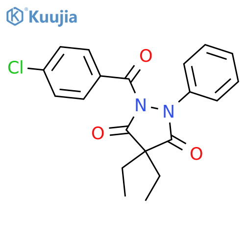 3,5-Pyrazolidinedione, 1-(4-chlorobenzoyl)-4,4-diethyl-2-phenyl- structure