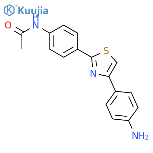 Acetamide, N-[4-[4-(4-aminophenyl)-2-thiazolyl]phenyl]- structure