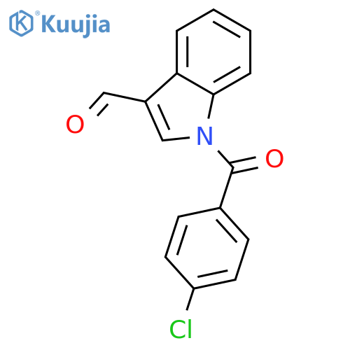 1H-Indole-3-carboxaldehyde, 1-(4-chlorobenzoyl)- structure