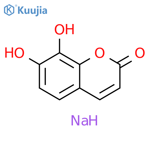 2H-1-Benzopyran-2-one, 7,8-dihydroxy-, sodium salt (1:2) structure