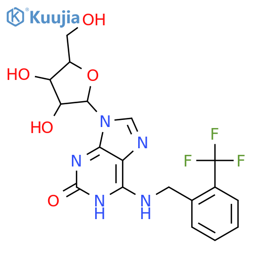 Adenosine, 1,2-dihydro-2-oxo-N-[[2-(trifluoromethyl)phenyl]methyl]- structure