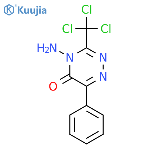 1,2,4-Triazin-5(4H)-one, 4-amino-6-phenyl-3-(trichloromethyl)- structure