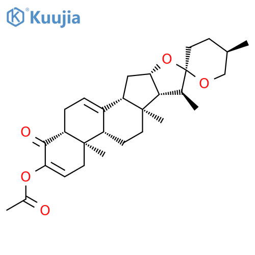 Spirosta-2,7-dien-4-one, 3-(acetyloxy)-, (5a,25R)- structure