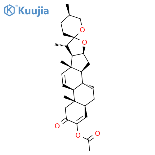 Spirosta-3,11-dien-2-one, 3-(acetyloxy)-, (5a,25R)- structure