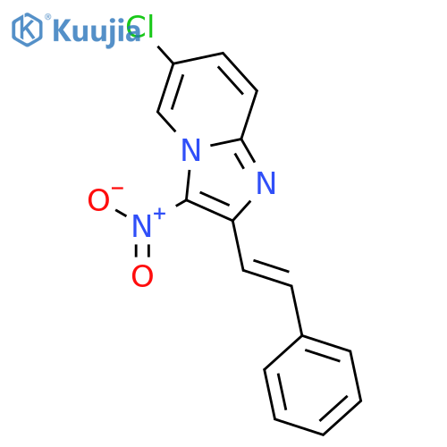 Imidazo[1,2-a]pyridine, 6-chloro-3-nitro-2-(2-phenylethenyl)- structure