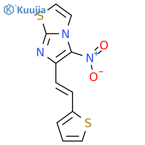 Imidazo[2,1-b]thiazole, 5-nitro-6-[2-(2-thienyl)ethenyl]- structure