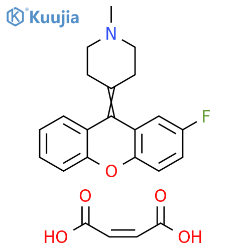 Piperidine, 4-(2-fluoro-9H-xanthen-9-ylidene)-1-methyl-, (2Z)-2-butenedioate (9CI) structure