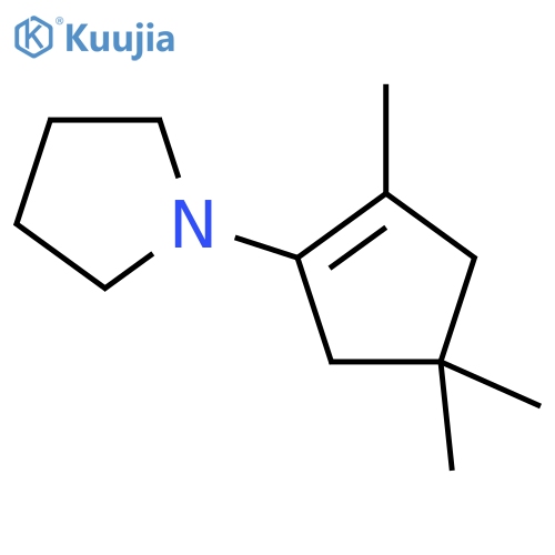 Pyrrolidine, 1-(2,4,4-trimethyl-1-cyclopenten-1-yl)- structure