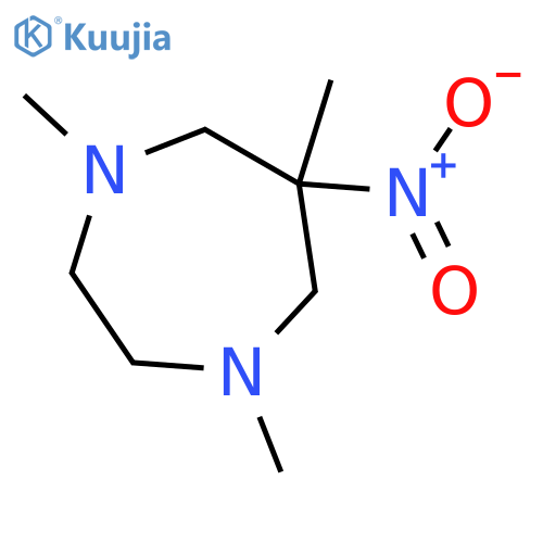 1H-1,4-Diazepine, hexahydro-1,4,6-trimethyl-6-nitro- structure
