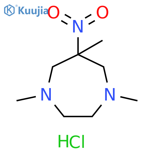 1H-1,4-Diazepine, hexahydro-1,4,6-trimethyl-6-nitro-, hydrochloride (1:2) structure