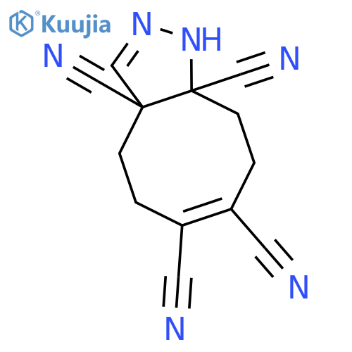 1H-Cyclooctapyrazole-3a,6,7,9a-tetracarbonitrile, 4,5,8,9-tetrahydro- structure