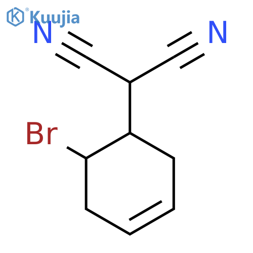 2-(6-Bromo-3-cyclohexen-1-yl)malononitrile structure