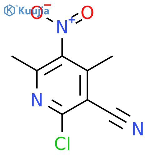 2-Chloro-4,6-dimethyl-5-nitronicotinonitrile structure