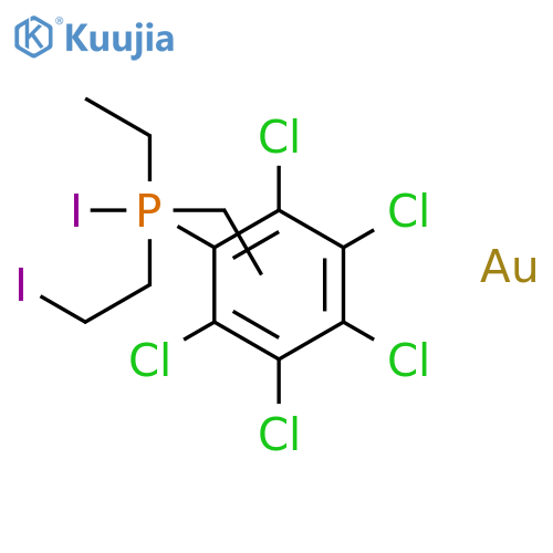 Gold, diiodo(pentachlorophenyl)(triethylphosphine)- structure