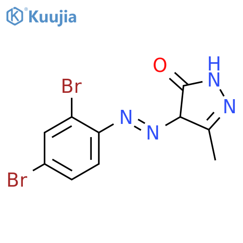 3H-Pyrazol-3-one, 4-[(2,4-dibromophenyl)azo]-2,4-dihydro-5-methyl- structure