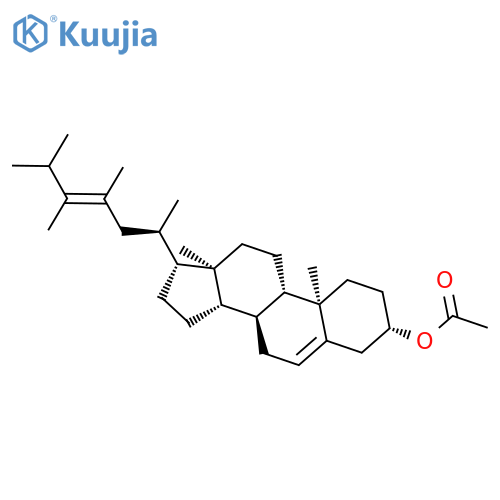 Ergosta-5,23-dien-3-ol, 23-methyl-, acetate, (3b)- structure