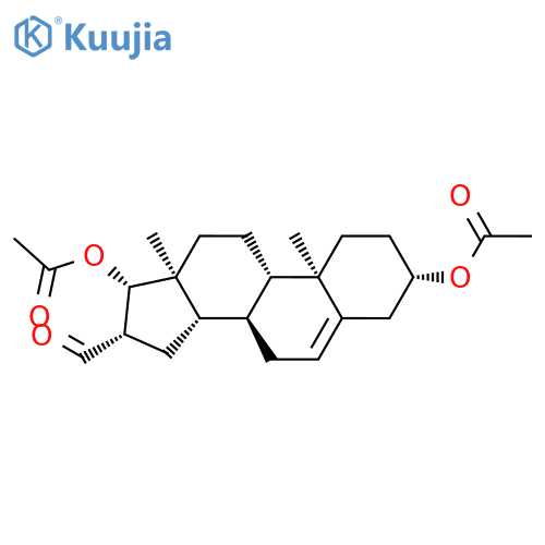 Androst-5-ene-16-carboxaldehyde, 3,17-bis(acetyloxy)-, (3b,16b,17b)- structure