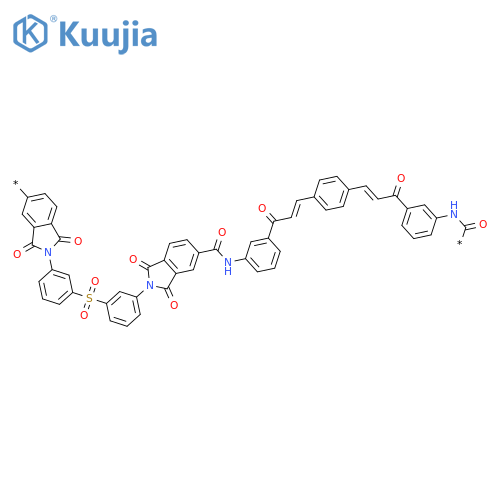 POLY[(1,3-DIHYDRO-1,3-DIOXO-2H-ISOINDOLE-5,2-DIYL)-1,3-PHENYLENESULFONYL-1,3-PHENYLENE(1,3-DIHYDRO-1,3-DIOXO-2H-ISOINDOLE-2,5-DIYL)CARBONYLIMINO-1,3-PHENYLENE(1-OXO-2-PROPENE-1,3-DIYL)-1,4-PHENYLENE(3-OXO-1-PROPENE-1,3-DIYL)-1,3-PHENYLENEIMINOCARBONYL] structure