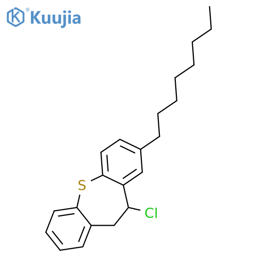 Dibenzo[b,f]thiepin, 10-chloro-10,11-dihydro-8-octyl- structure