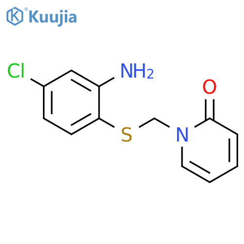2(1H)-Pyridinone, 1-[[(2-amino-4-chlorophenyl)thio]methyl]- structure
