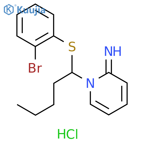 2(1H)-Pyridinimine, 1-[1-[(2-bromophenyl)thio]pentyl]-,monohydrochloride structure