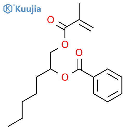 2-Propenoic acid, 2-methyl-, 2-(benzoyloxy)heptyl ester structure