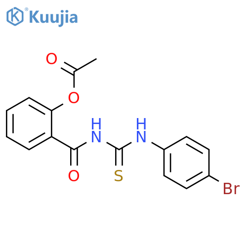 Benzamide, 2-(acetyloxy)-N-[[(4-bromophenyl)amino]thioxomethyl]- structure