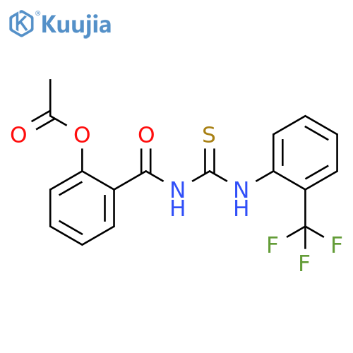 Benzamide,2-(acetyloxy)-N-[thioxo[[2-(trifluoromethyl)phenyl]amino]methyl]- structure