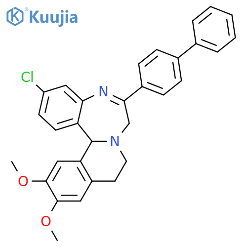Isoquino[2,1-d][1,4]benzodiazepine,6-[1,1'-biphenyl]-4-yl-3-chloro-7,9,10,14b-tetrahydro-12,13-dimethoxy- structure