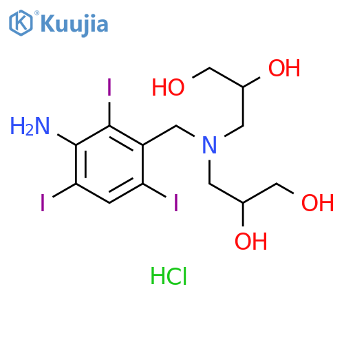 1,2-Propanediol, 3,3'-[[(3-amino-2,4,6-triiodophenyl)methyl]imino]bis-, monohydrochloride (9CI) structure