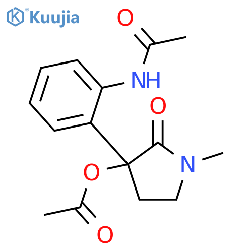 Acetamide, N-[2-[3-(acetyloxy)-1-methyl-2-oxo-3-pyrrolidinyl]phenyl]- structure