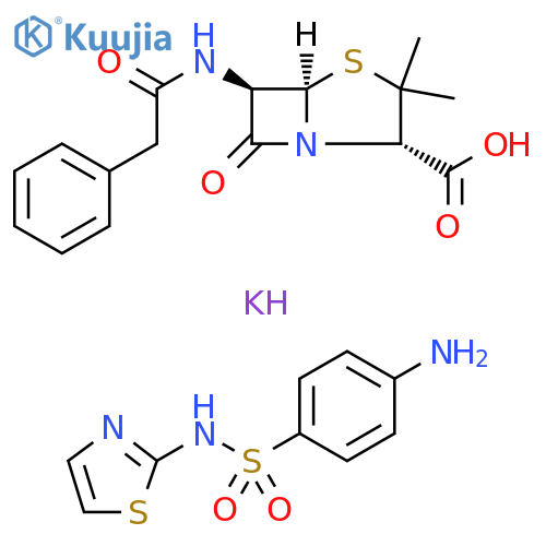 4-Thia-1-azabicyclo[3.2.0]heptane-2-carboxylic acid, 3,3-dimethyl-7-oxo-6-[(phenylacetyl)amino]- (2S,5R,6R)-, monopotassium salt, mixt. with 4-amino-N-2-thiazolylbenzenesulfonamide (9CI) structure