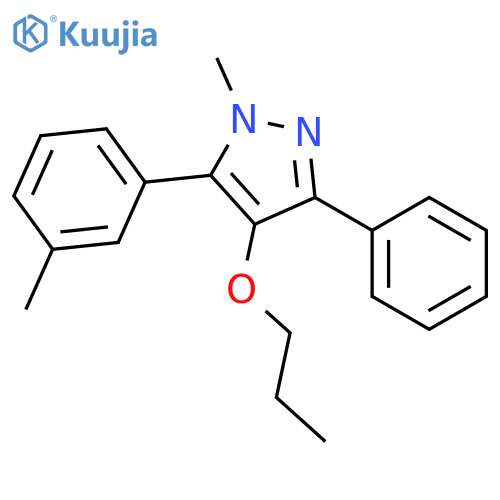 1H-Pyrazole, 1-methyl-5-(3-methylphenyl)-3-phenyl-4-propoxy- structure