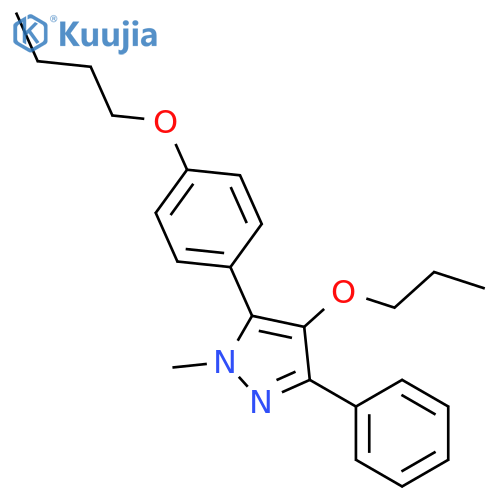1H-Pyrazole, 5-(4-butoxyphenyl)-1-methyl-3-phenyl-4-propoxy- structure