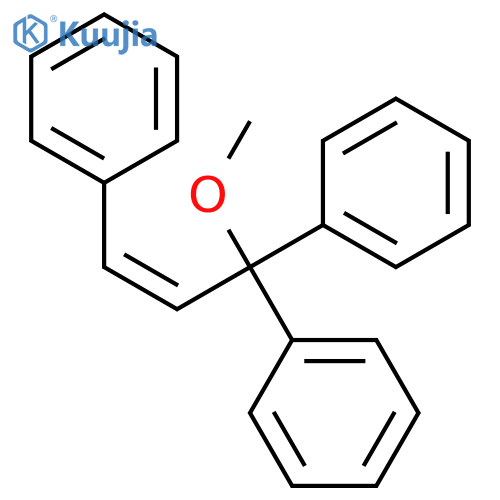 Benzene, 1,1',1''-(3-methoxy-1-propen-1-yl-3-ylidene)tris-, (Z)- (9CI) structure
