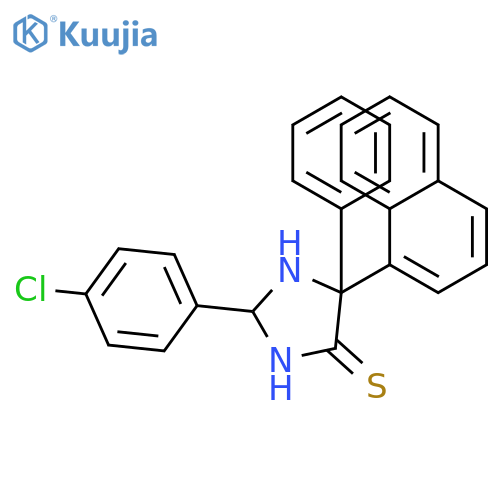 4-Imidazolidinethione, 2-(4-chlorophenyl)-5-(1-naphthalenyl)-5-phenyl- structure