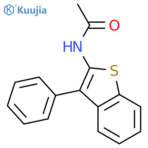 Acetamide, N-(3-phenylbenzo[b]thien-2-yl)- structure