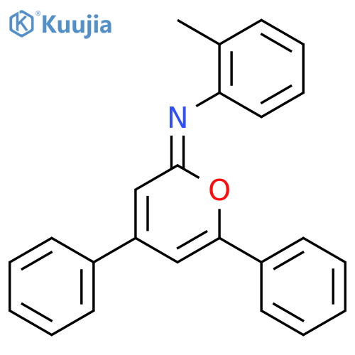 Benzenamine, N-(4,6-diphenyl-2H-pyran-2-ylidene)-2-methyl- structure