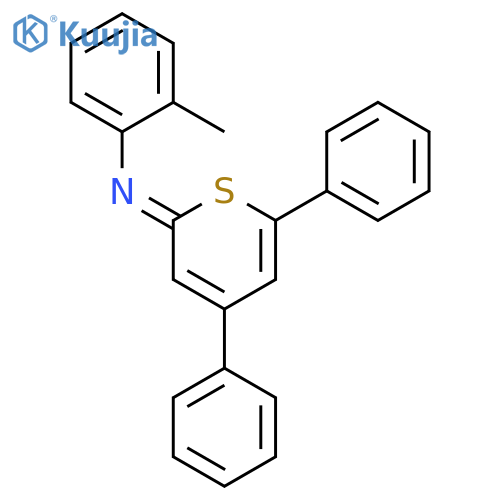 Benzenamine, N-(4,6-diphenyl-2H-thiopyran-2-ylidene)-2-methyl- structure