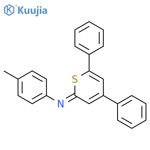 Benzenamine, N-(4,6-diphenyl-2H-thiopyran-2-ylidene)-4-methyl- structure