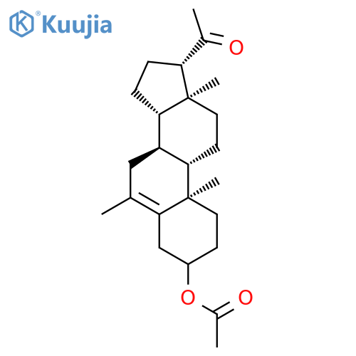 Pregn-5-en-20-one,3-(acetyloxy)-6-methyl-, (3b)- structure