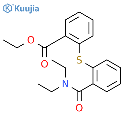 Benzoic acid, 2-[[2-[(diethylamino)carbonyl]phenyl]thio]-, ethyl ester structure