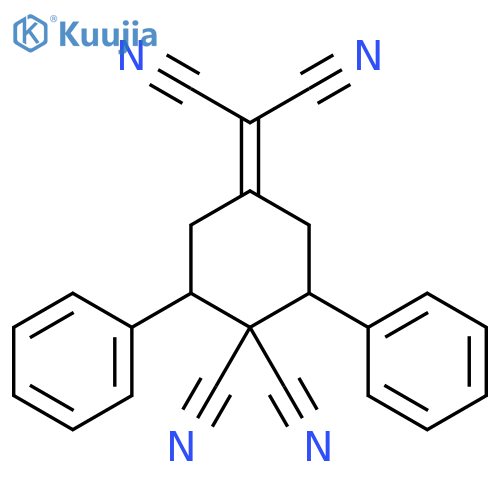 1,1-Cyclohexanedicarbonitrile, 4-(dicyanomethylene)-2,6-diphenyl- structure
