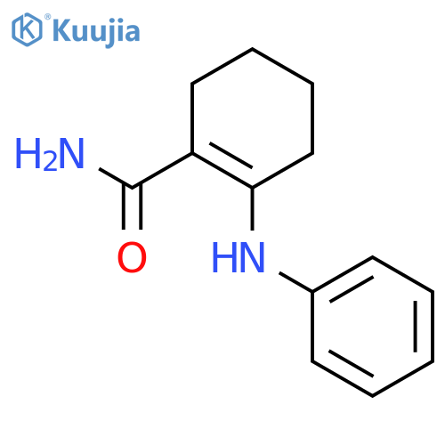 1-Cyclohexene-1-carboxamide, 2-(phenylamino)- structure