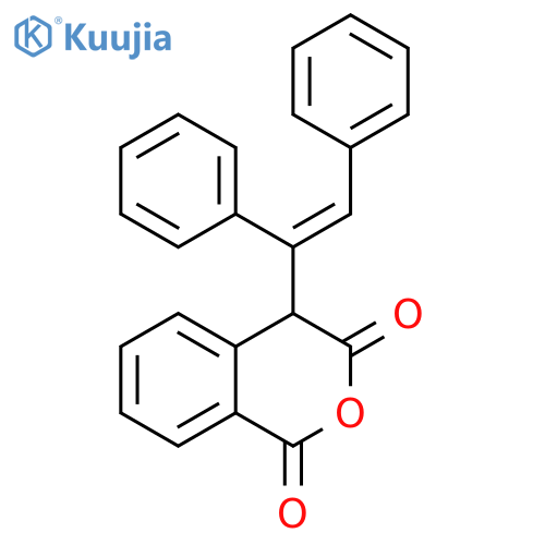 1H-2-Benzopyran-1,3(4H)-dione, 4-(1,2-diphenylethenyl)-, (Z)- (9CI) structure