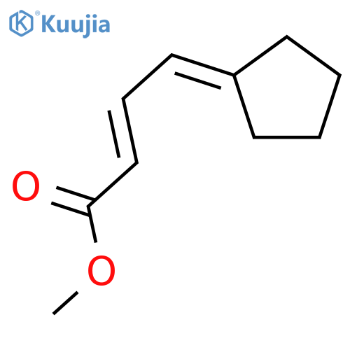 2-Butenoic acid, 4-cyclopentylidene-, methyl ester, (E)- structure