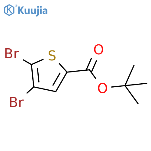 2-Thiophenecarboxylic acid, 4,5-dibromo-, 1,1-dimethylethyl ester structure