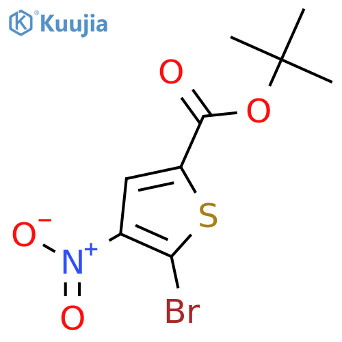 2-Thiophenecarboxylic acid, 5-bromo-4-nitro-, 1,1-dimethylethyl ester structure